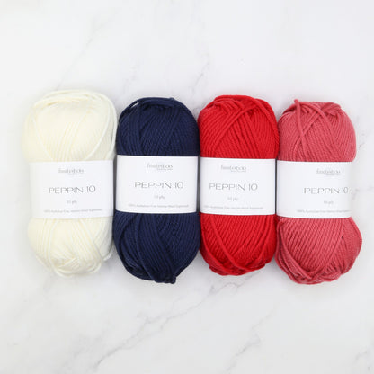 Garter Chevron Baby Blanket kit, colourway Cozy