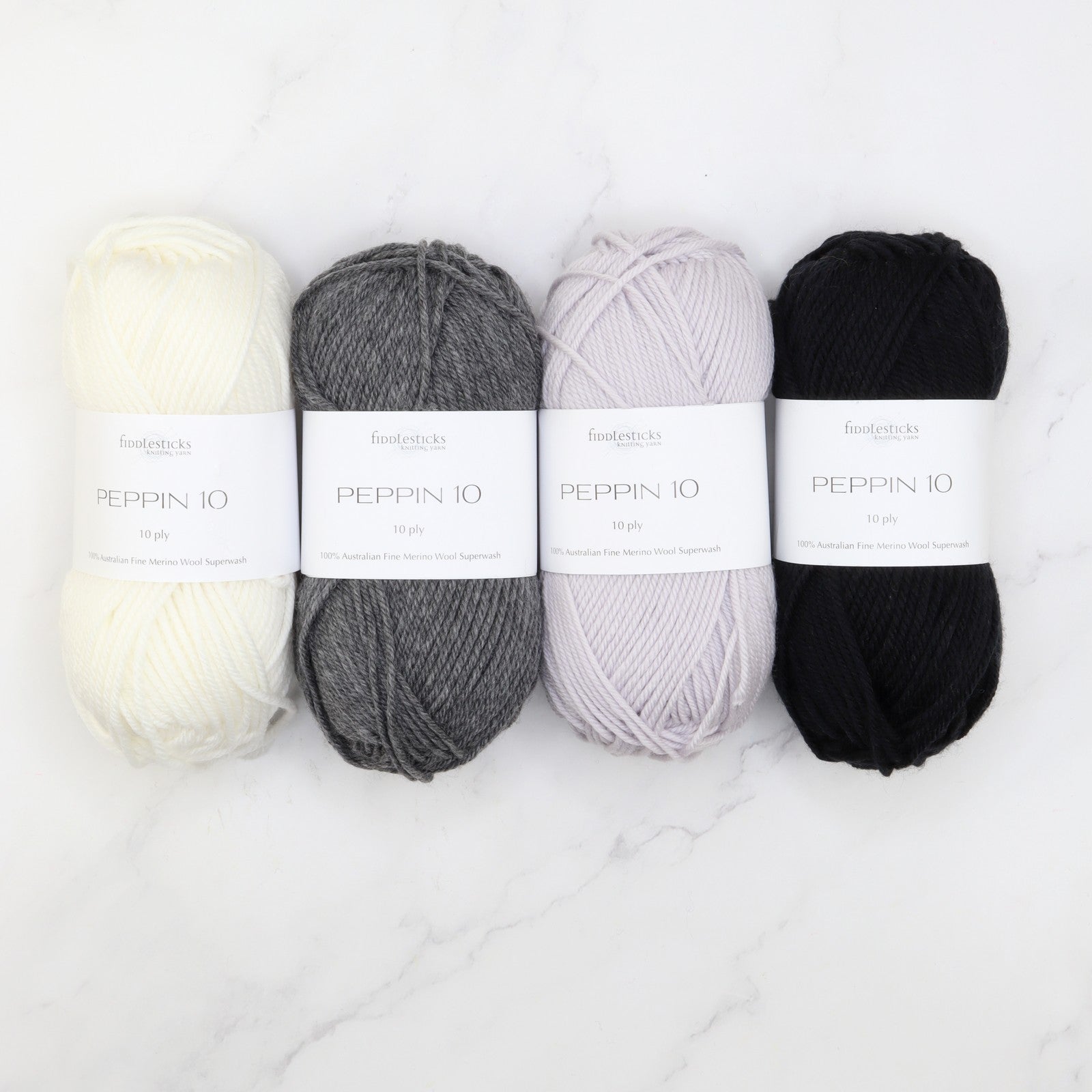 Garter Chevron Baby Blanket kit, colourway High Contrast