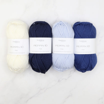 Garter Chevron Baby Blanket kit, colourway Puddle