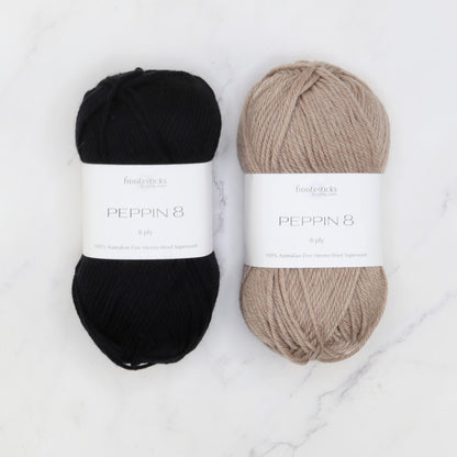 Gidday Cardigan kit, colourway Stone