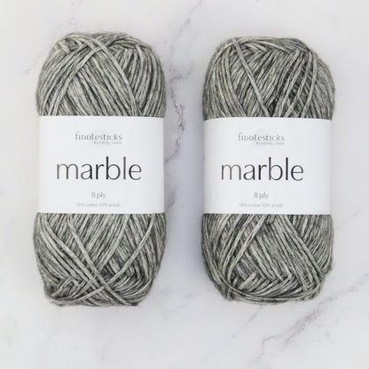 Fiddlesticks Marble in colourway Cement – 8ply weight cotton, acrylic yarn
