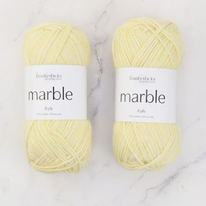 Fiddlesticks Marble in colourway Butter – 8ply weight cotton, acrylic yarn