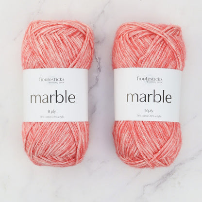 Fiddlesticks Marble in colourway Watermelon – 8ply weight cotton, acrylic yarn