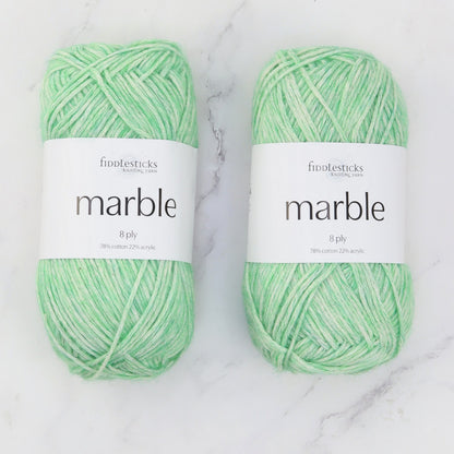 Fiddlesticks Marble in colourway Green – 8ply weight cotton, acrylic yarn
