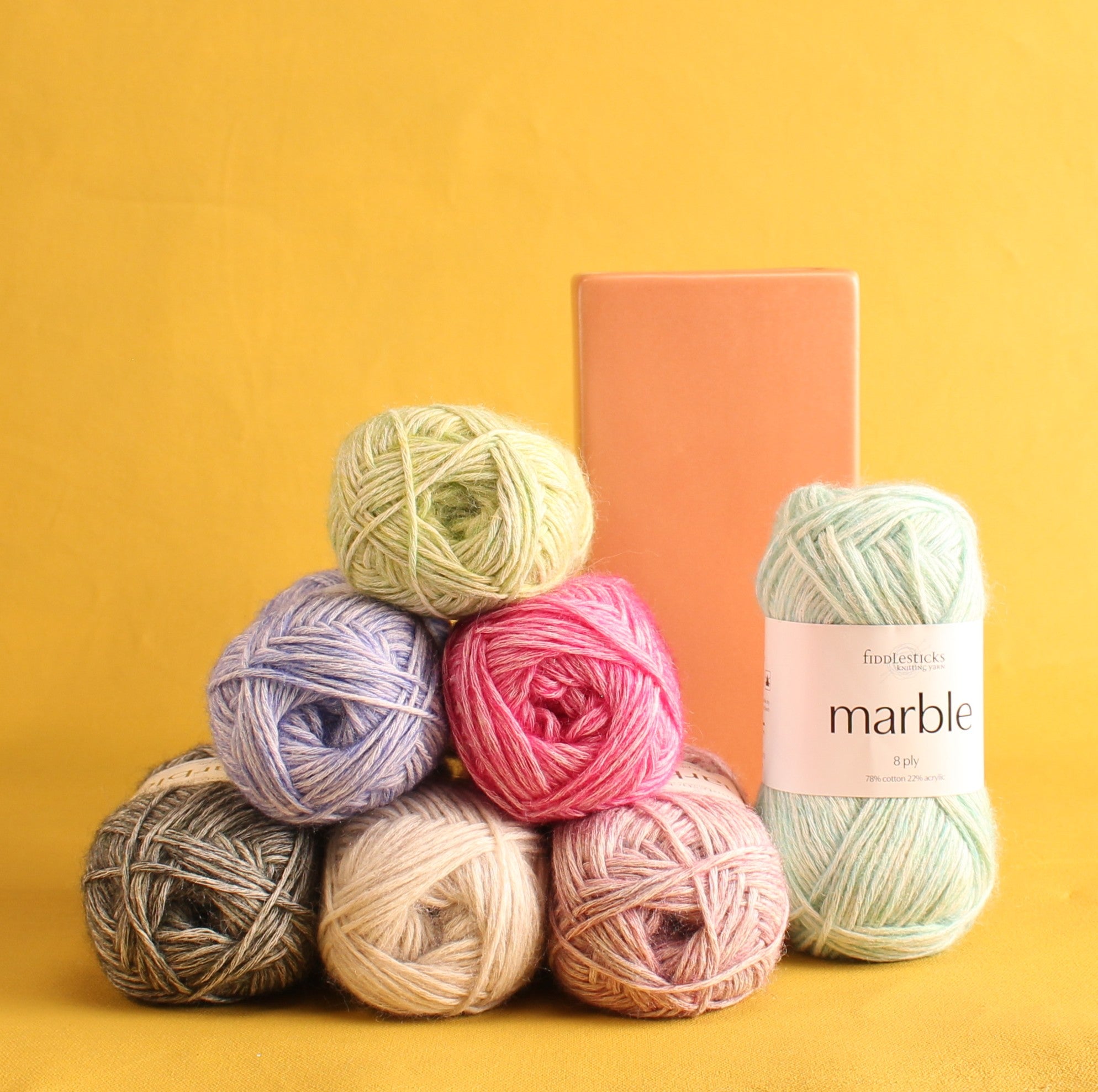 Fiddlesticks Marble – 8ply weight cotton, acrylic yarn