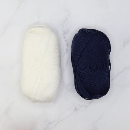 Nectar Blanket kit, colourway Blue Bee - White