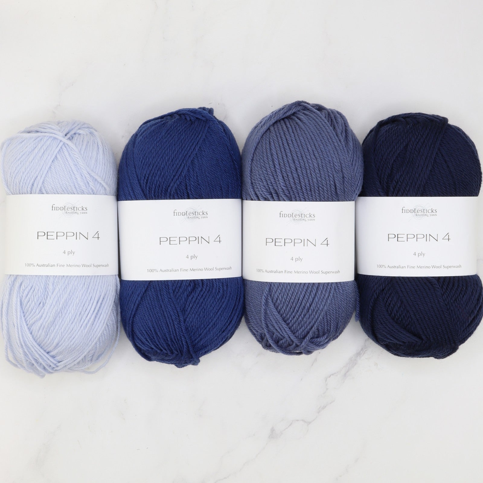 Westknits Geogradient kit in Peppin 4, colourway Jeans