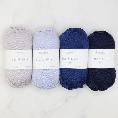 Westknits Geogradient kit in Peppin 4, colourway Lapis