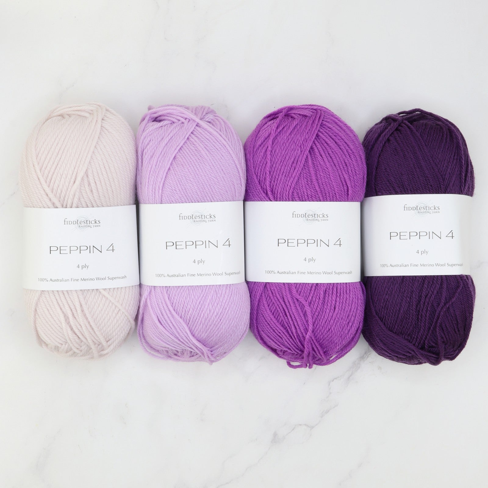 Westknits Geogradient kit in Peppin 4, colourway Violet