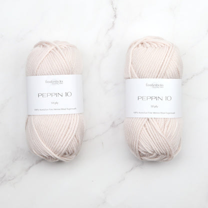 Fiddlesticks Peppin 10 in colourway Beige – 10ply weight wool yarn