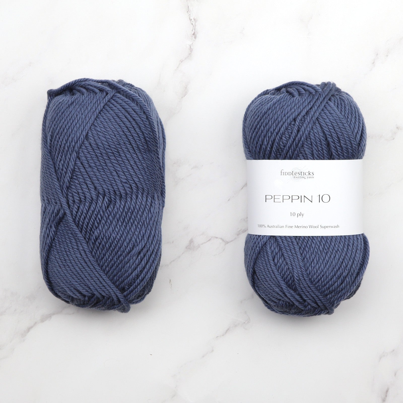 Fiddlesticks Peppin 10 in colourway Jeans – 10ply weight wool yarn