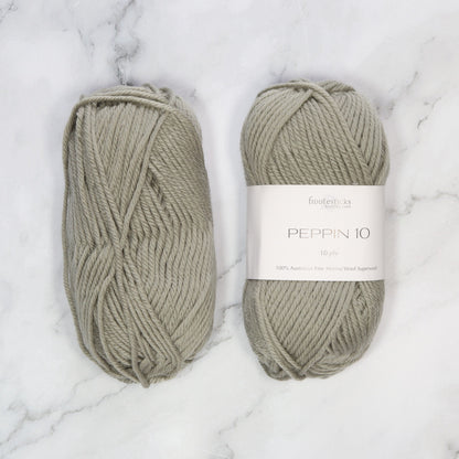 Fiddlesticks Peppin 10 in colourway Sage – 10ply weight wool yarn – view 2