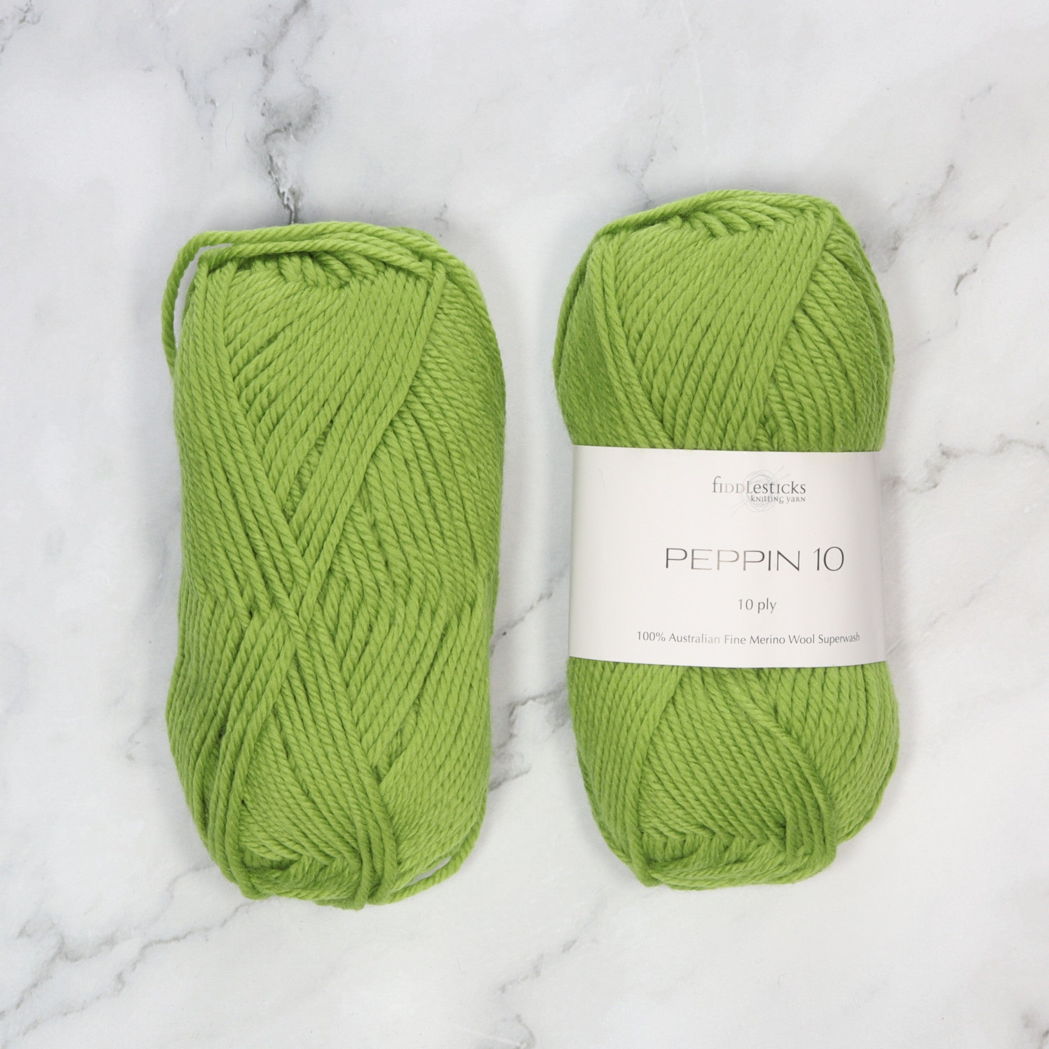 Fiddlesticks Peppin 10 in colourway Avocado – 10ply weight wool yarn