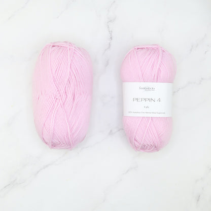 Fiddlesticks Peppin 4 in colourway Peony – 4ply weight merino yarn