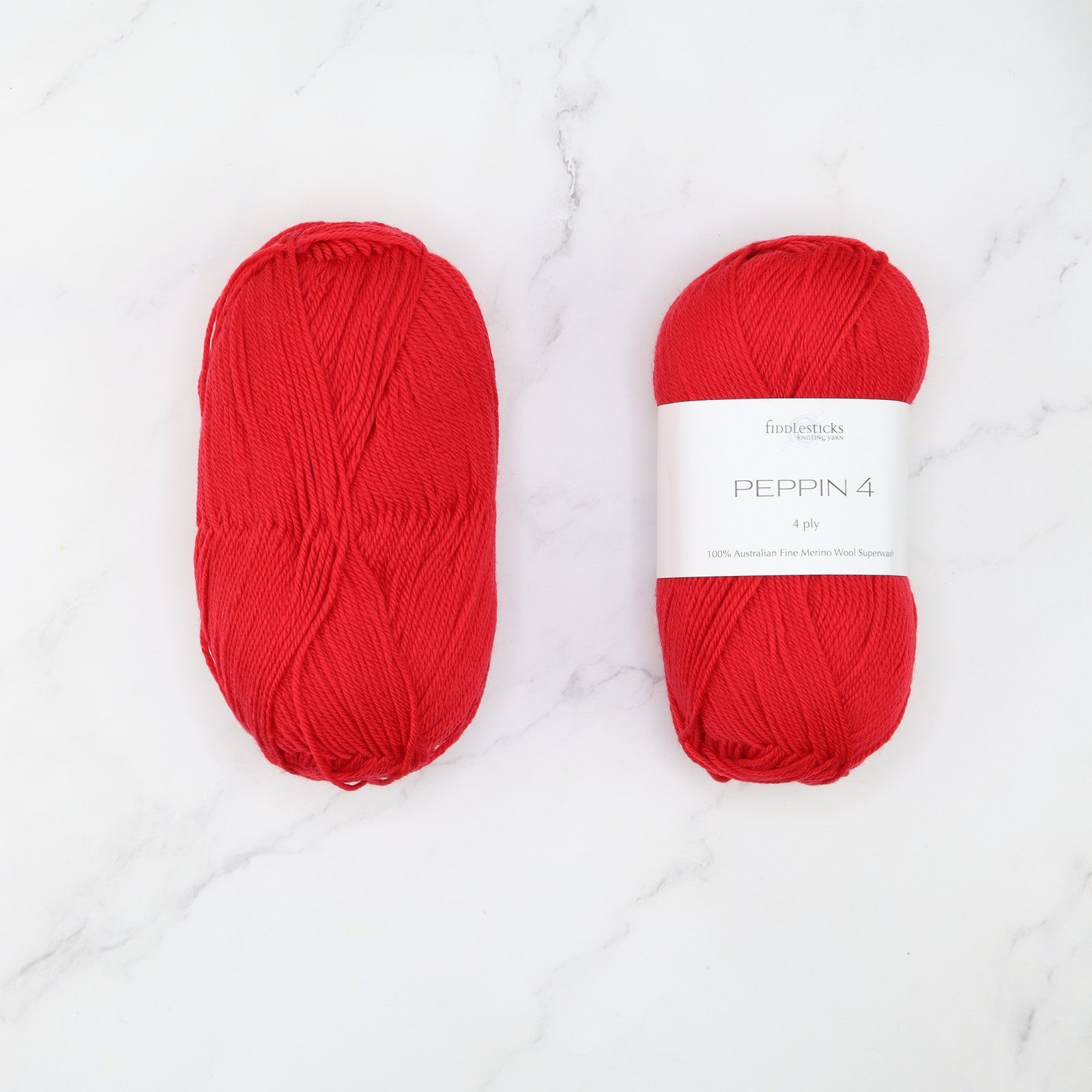 Fiddlesticks Peppin 4 in colourway Cherry – 4ply weight merino yarn