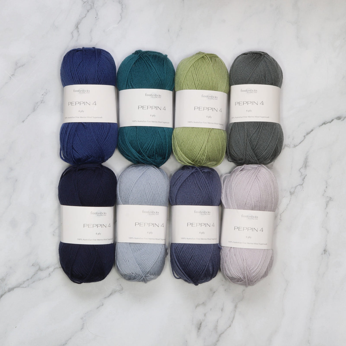 Westknits MKAL 2026 Color Kaleidoscope Kit in Fiddlesticks Peppin 4, colourway Blue Mood