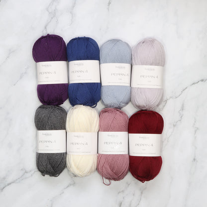 Westknits MKAL 2026 Color Kaleidoscope Kit in Fiddlesticks Peppin 4, colourway Grapejuice