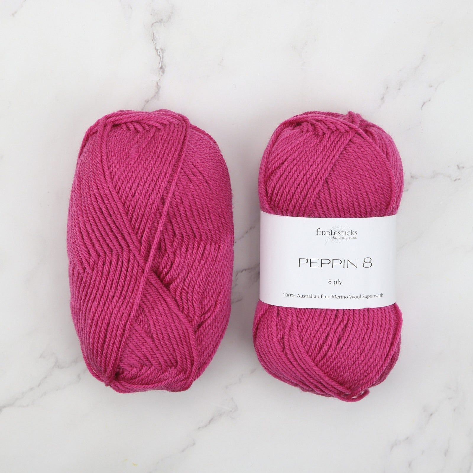 Fiddlesticks Peppin 8 in colourway Lipstick – 8ply weight wool yarn