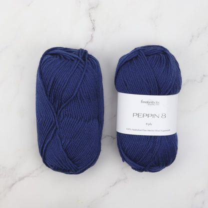 Fiddlesticks Peppin 8 in colourway Lapis – 8ply weight wool yarn
