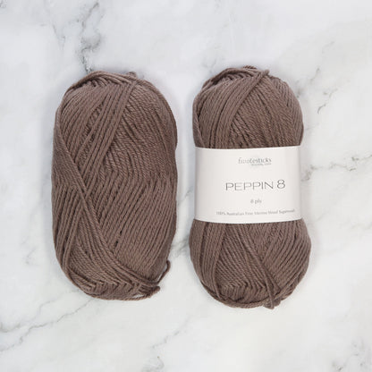 Fiddlesticks Peppin 8 in colourway Donkey – 8ply weight wool yarn