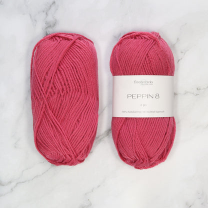 Fiddlesticks Peppin 8 in colourway Rhubarb – 8ply weight wool yarn