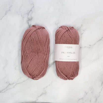 Fiddlesticks Peppin 8 in colourway Make Up – 8ply weight wool yarn