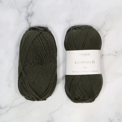 Fiddlesticks Peppin 8 in colourway Jungle – 8ply weight wool yarn