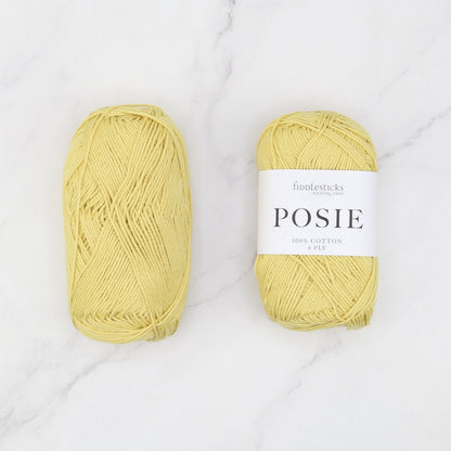 Fiddlesticks Posie in colourway Banana – 4ply weight cotton yarn