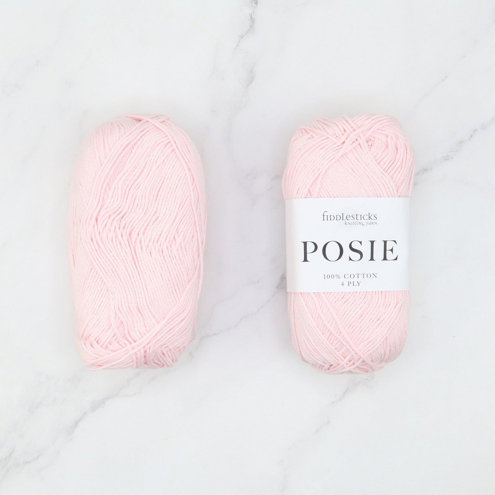 Fiddlesticks Posie in colourway Petal – 4ply weight cotton yarn