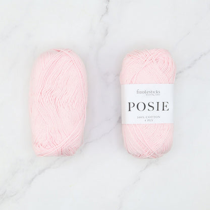 Fiddlesticks Posie in colourway Petal – 4ply weight cotton yarn
