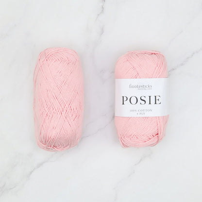 Fiddlesticks Posie in colourway Peony – 4ply weight cotton yarn