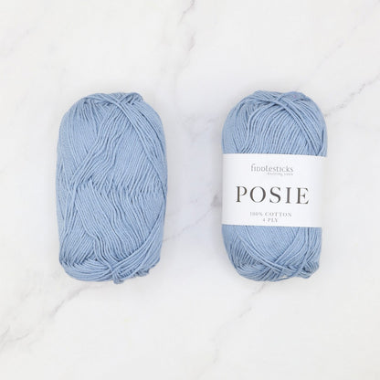 Fiddlesticks Posie in colourway Denim – 4ply weight cotton yarn