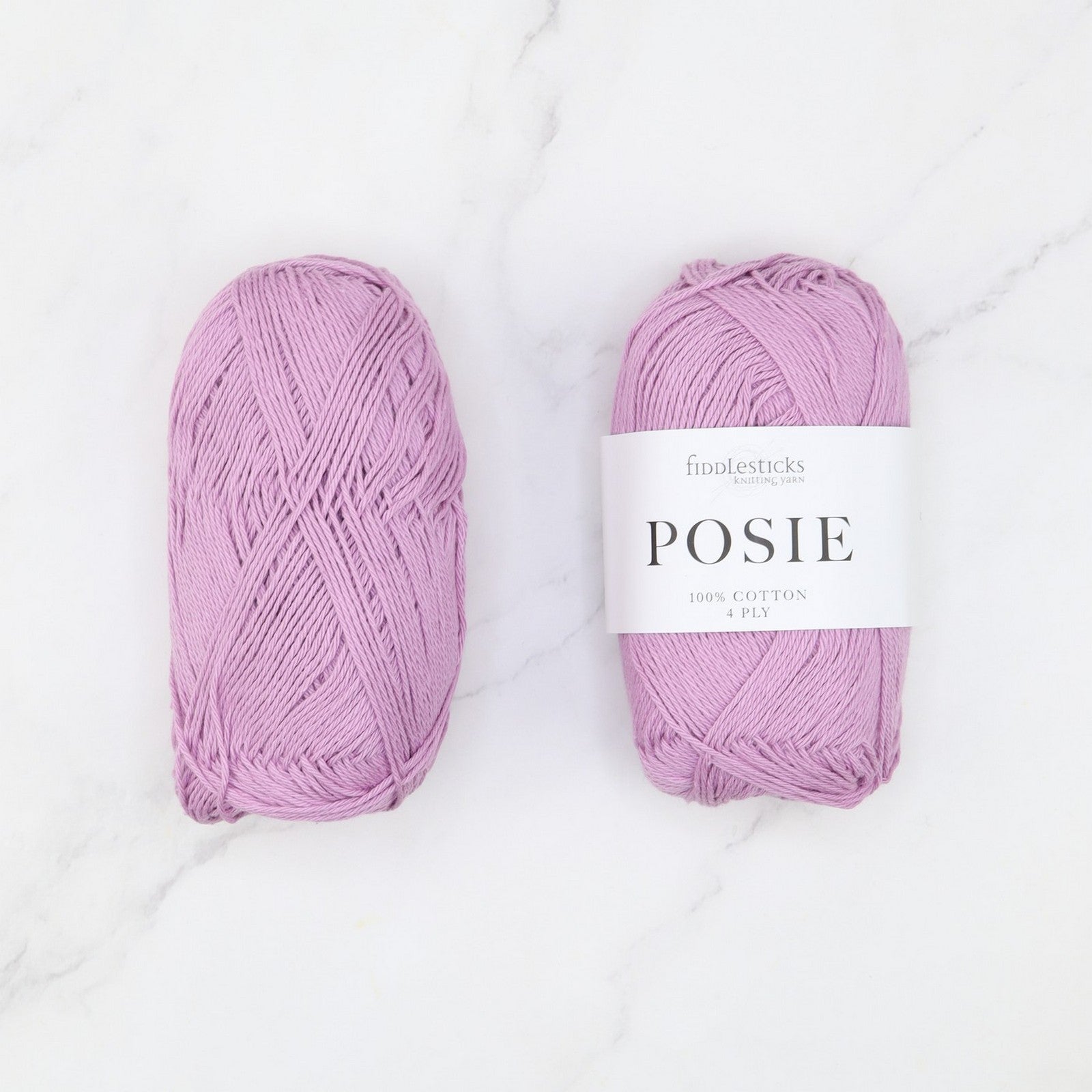 Fiddlesticks Posie in colourway Amethyst – 4ply weight cotton yarn