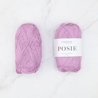 Fiddlesticks Posie in colourway Amethyst – 4ply weight cotton yarn