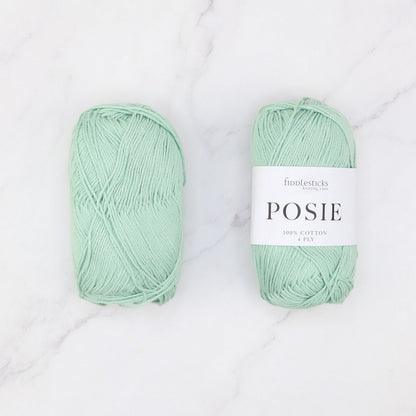Fiddlesticks Posie in colourway Sage – 4ply weight cotton yarn