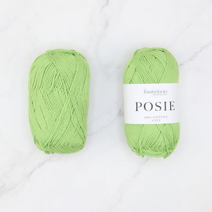 Fiddlesticks Posie in colourway Leaf – 4ply weight cotton yarn