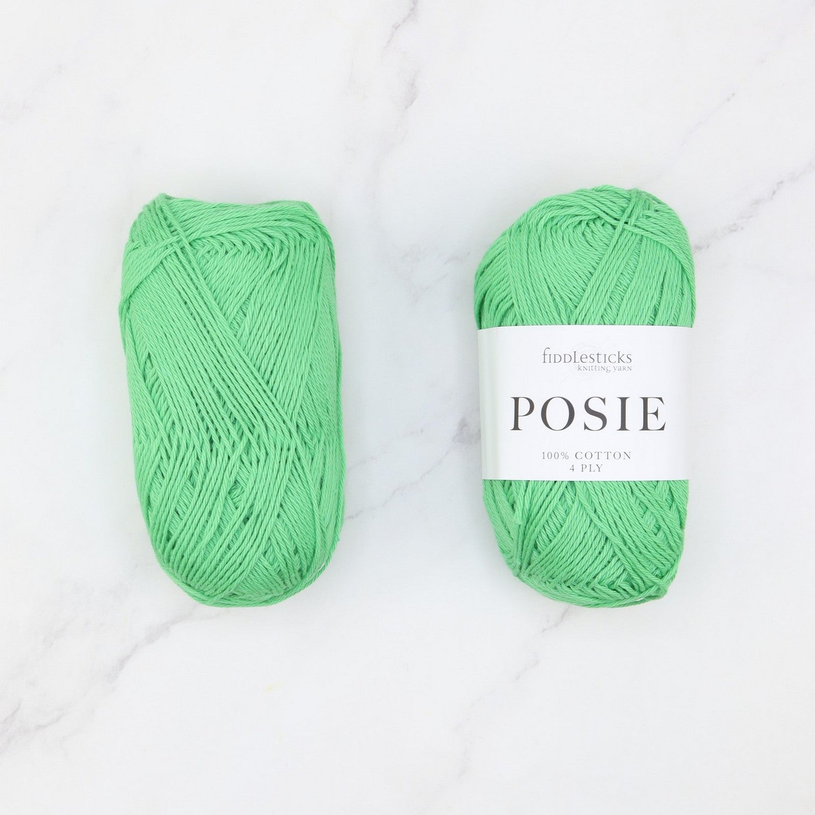 Fiddlesticks Posie in colourway Green – 4ply weight cotton yarn