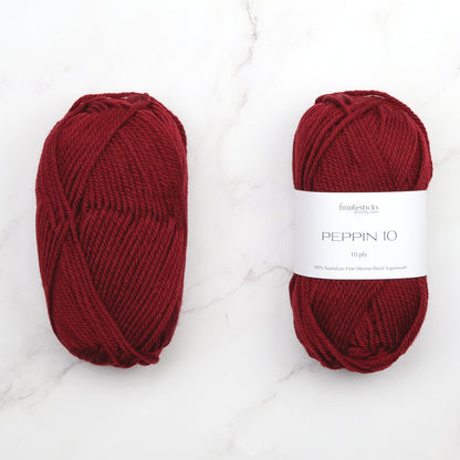 Woolf Shawl kit, colourway Maroon