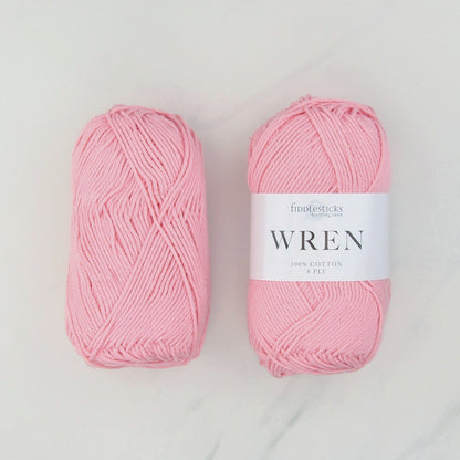 Fiddlesticks Wren in colourway W 010 Fairy – 8ply weight cotton yarn