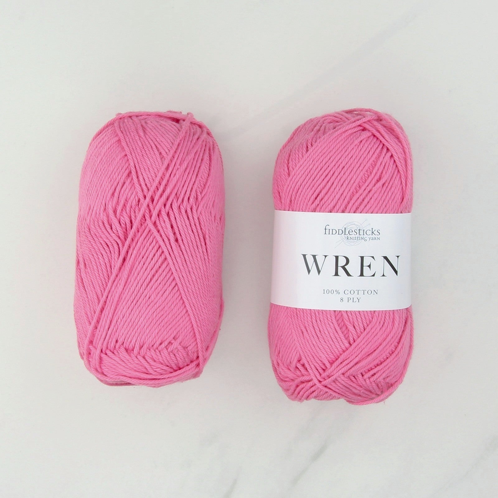 Fiddlesticks Wren in colourway W 011 Lipstick – 8ply weight cotton yarn