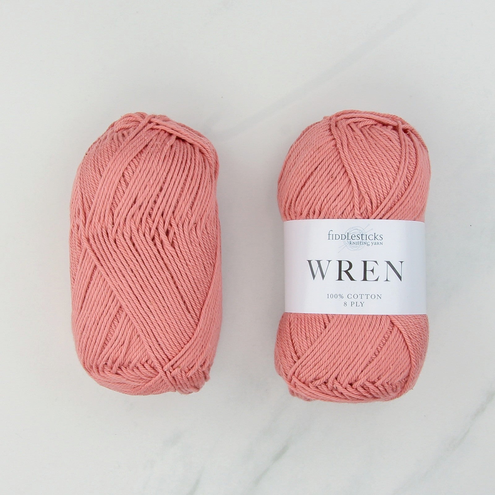 Fiddlesticks Wren in colourway W 015 Clay – 8ply weight cotton yarn