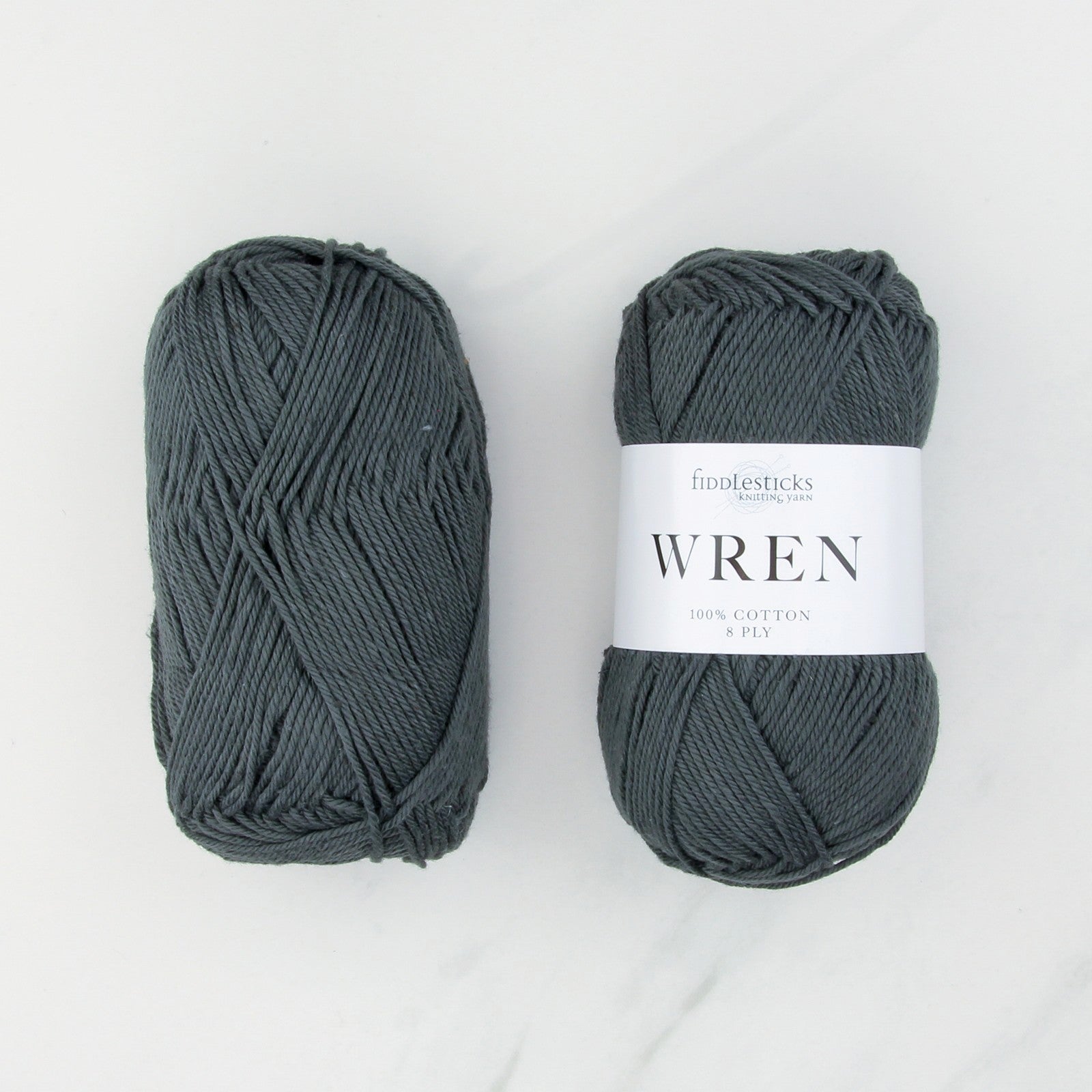 Fiddlesticks Wren in colourway W 022 Cement – 8ply weight cotton yarn