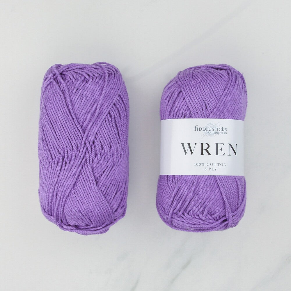 Fiddlesticks Wren in colourway W 029 Quartz – 8ply weight cotton yarn