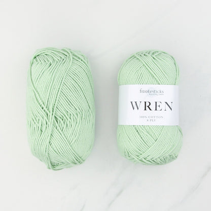 Fiddlesticks Wren in colourway W 032 Nil – 8ply weight cotton yarn