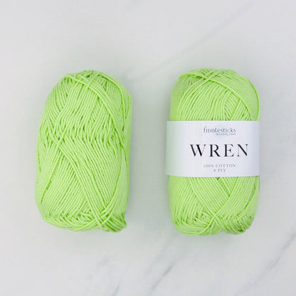 Fiddlesticks Wren in colourway W 034 Mint – 8ply weight cotton yarn