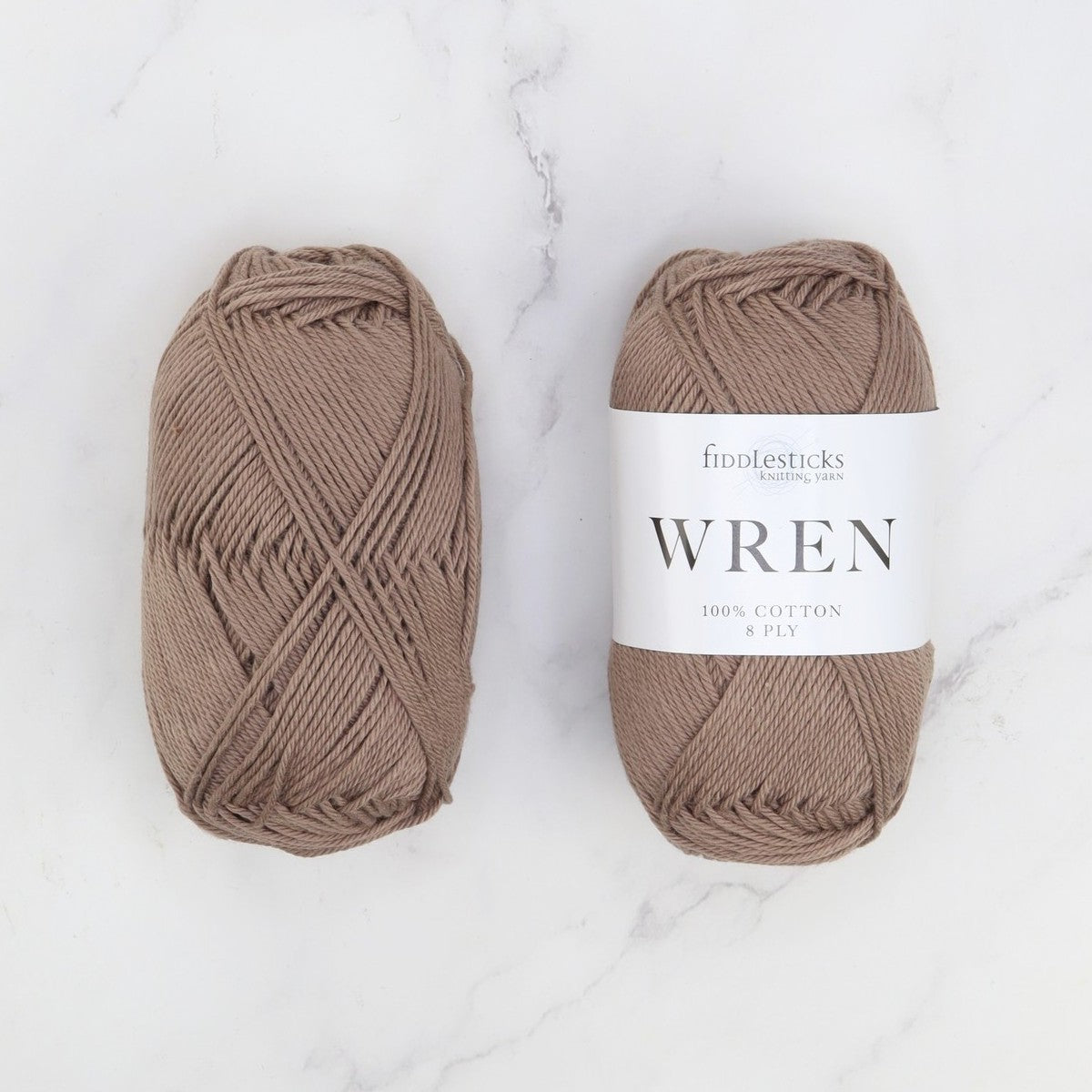 Fiddlesticks Wren in colourway W 038 Milo – 8ply weight cotton yarn