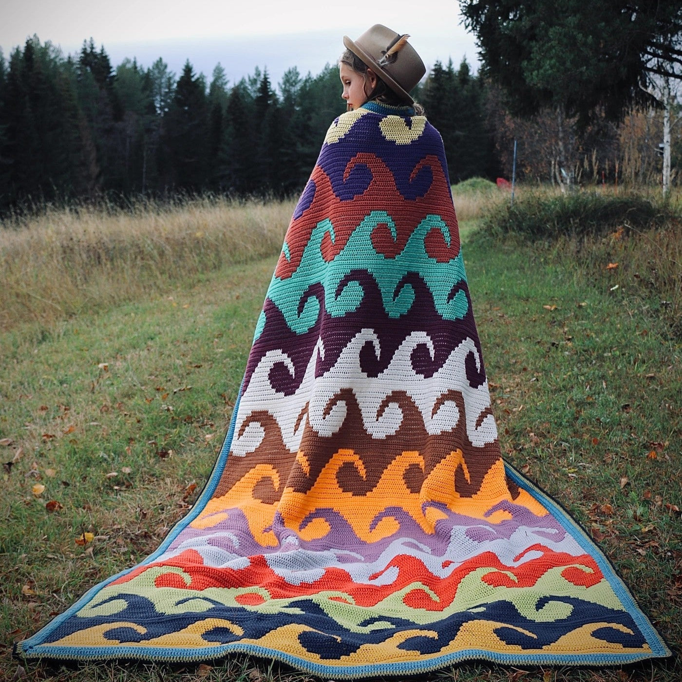 Martin up North Waves Blanket crochet kit