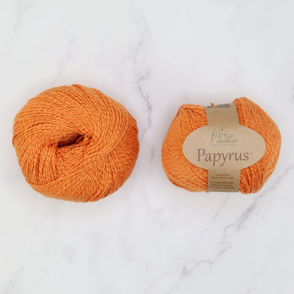Fibra Natura Papyrus in colourway 229-31 Bright Orange – 8ply weight cotton, silk yarn