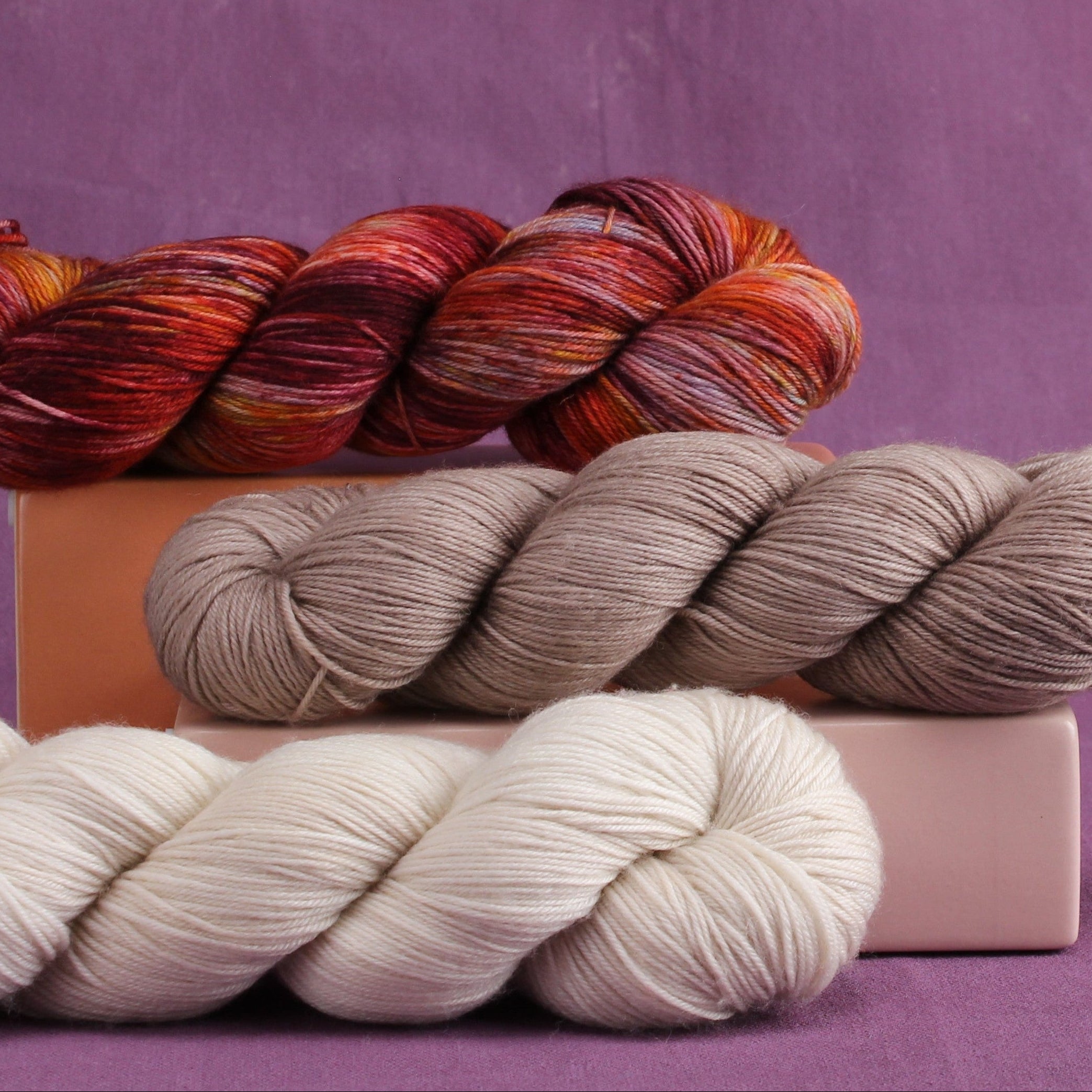Fabulous Sock Three Colour Sets – 4ply weight merino, nylon yarn