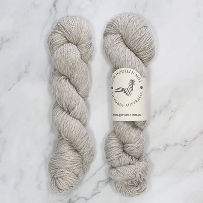 Great Ocean Road La Bella Aran in colourway Light Grey – 10ply weight merino, alpaca yarn